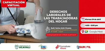  Capacitación Virtual - "Derechos laborales de las trabajadoras del hogar" DRTPE de Ucayali