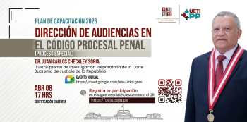  Capacitación Virtual - "Dirección de Audiencias en el Código Procesal Penal (Proceso Especial)" 