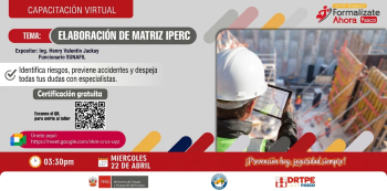  Capacitación Virtual - "Elaboración de matriz IPERC" DRTPE Pasco