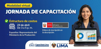  Capacitación virtual - "Estructuras de costos" Municipalidad de Lima