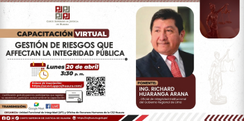  Capacitación online - "Gestión de Riesgos que afectan la Integridad Pública" 