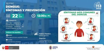  Capacitacion online gratis - "Dengue - Síntomas y Prevención" Hospital Regional de Ica