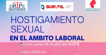  Capacitacion online gratis "Hostigamiento sexual en el ambito laboral" de la Drtpe Huancavelica