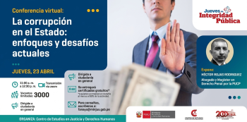 Capacitación online "Jueves de Integridad Pública: La corrupción en el Estado: enfoques y desafíos actuales" 