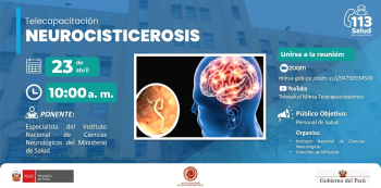  Capacitación online "Neurocisticercosis"  Instituto Nacional de Ciencias Neurológicas 