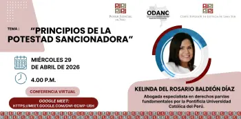  Capacitacion online - "Principios de la Potestad Sancionadora" Corte Superior de Justicia de Lima Sur