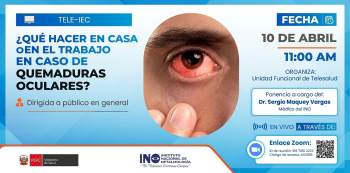  Capacitación virtual - "¿Qué hacer en casa o en el trabajo en caso de quemaduras oculares?" INO Oftalmología
