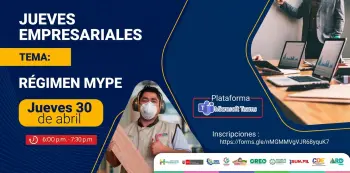  Capacitación virtual - "Régimen MYPE" Gerencia Regional de Desarrollo Económico Huánuco