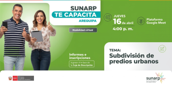  Capacitación online - "Subdivisión de predios urbanos" SUNARP