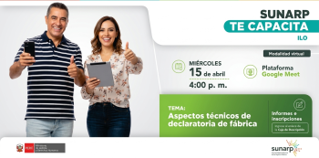  Charla virtual - "Aspectos técnicos de declaratoria de fábrica" SUNARP