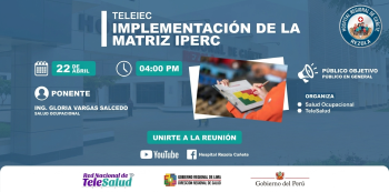  Charla online gratis - "TeleIEc: Implementación de la Matriz IPERC" Hospital Rezola Cañete