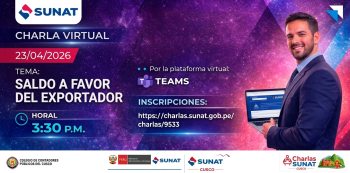  Charla virtual - "Saldo a Favor del Exportador" Sunat - Colegio de Contadores Públicos del Cusco