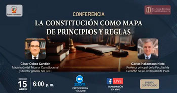  Conferencia online - "La Constitución como mapa de principios y reglas"  (CEC) 