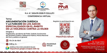  Conferencia virtual Gratis - "Argumentación jurídica y jueces en violencia contra la mujer" 