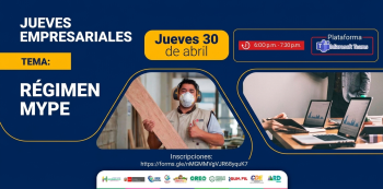  Conferencia online gratis - "Jueves Empresariales" GRDE Huánuco