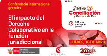 Conferencia online "El impacto del Derecho Colaborativo en la función jurisdiccional" del MINJUSDH