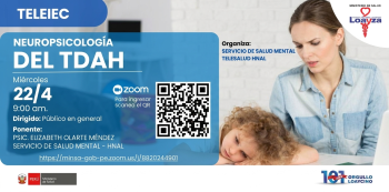  Capacitacion online  - "Neuropsicologia del TDAH" MINSA - HNAL