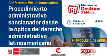  Conferencia online "Procedimiento administrativo sancionador desde la óptica del derecho administrativo " 