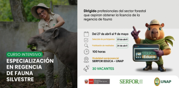  Curso semipresencial - "Especialización en Regencia de Fauna Silvestre" SERFOR - (UNAP)