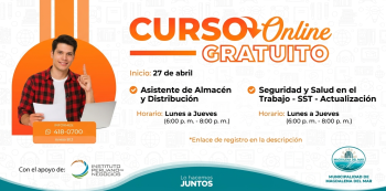  Curso virtual Gratis - "Asistente de Almacén y Distribución, SST-Actualización" 