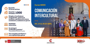  Curso online gratis - "Comunicación Intercultural" MINJUSDH