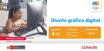  Curso online gratis- "Diseño gráfico digital" MIMP Conadis (Cetpro ASZ)
