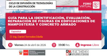  Foro online gratis "Guía para la Identificación, Evaluación, Reparación de Fisuras en Edificaciones" 