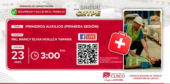  Capacitacion virtual - "Primeros Auxilios (Primera Sesión)" GRTPE Cusco