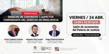  Seminario presencial - "Derecho de contratos y aspectos comparados del derecho de insolvencia " 