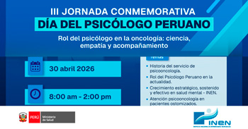  Seminario presencial - "III Jornada Conmemorativa por el Día del Psicólogo Peruano" INEN