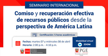  Seminario online "Comiso y recuperación efectiva de recursos públicos desde la perspectiva de América Latina" 