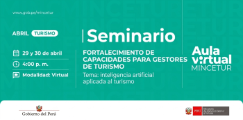  Seminario online - "Inteligencia Artificial aplicada al Turismo" Dircetur Cajamarca