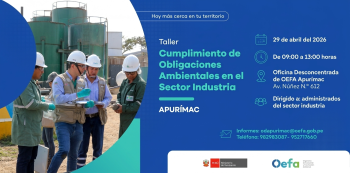 Taller presencial - "Cumplimiento de Obligaciones Ambientales en el Sector Industria" OEFA 