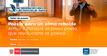  Taller presencial gratis "Poesía para un alma rebelde: Arthur Rimbaud " BNP