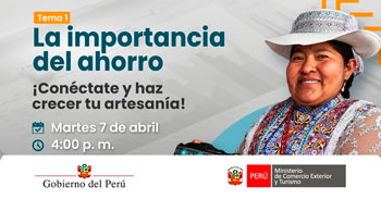  Taller online "La importancia del ahorro" de Artesanías del Perú