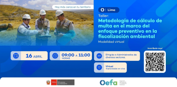  Taller online Metodología de cálculo de multa en el marco del enfoque preventivo en la fiscalización ambiental