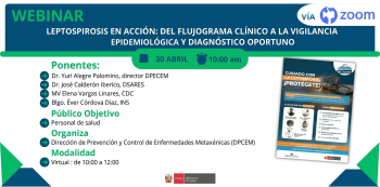  Webinar online - "Leptospirosis en acción" Ministerio de Salud