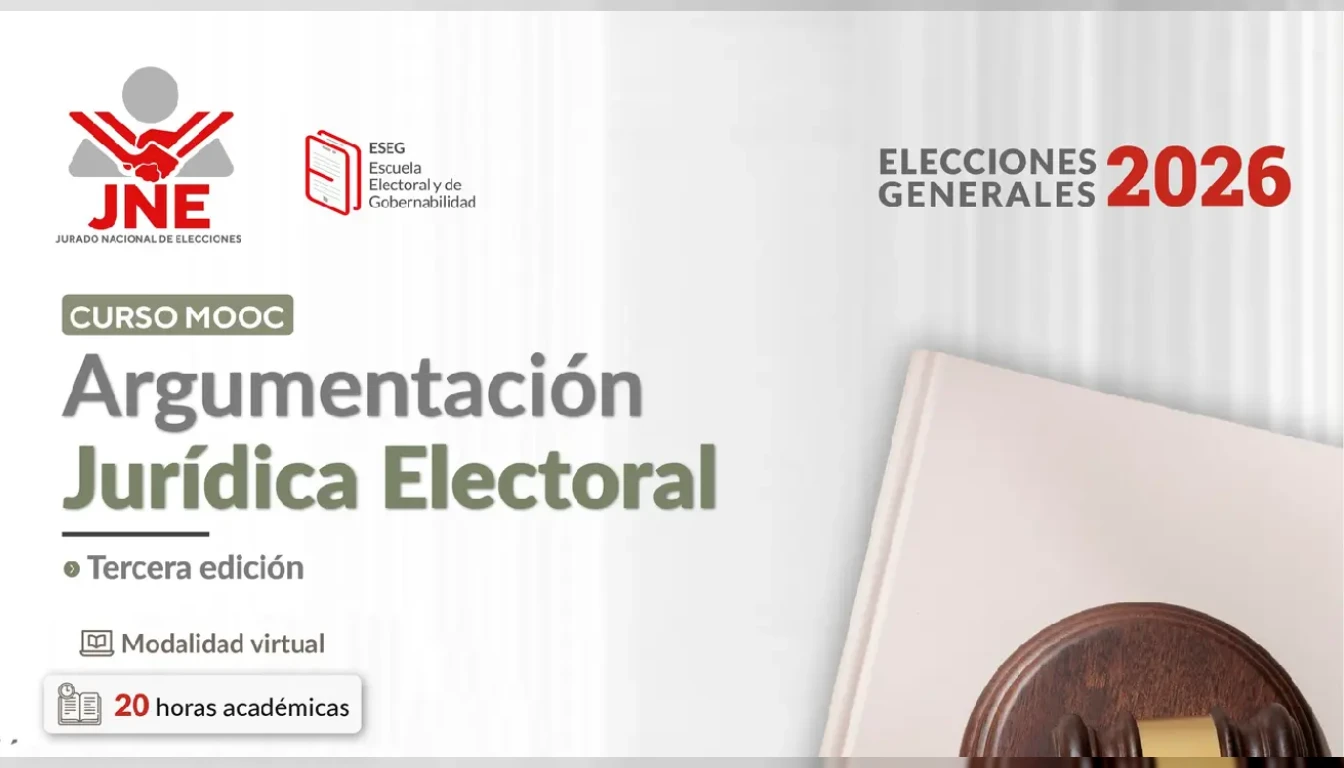  Curso online gratis "Argumentación Jurídica Electoral" del JNE