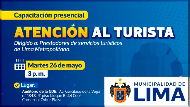  Capacitación presencial "Atención al turista" Municipalidad de Lima