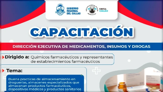  Capacitación presencial - "Buenas prácticas de almacenamiento en droguerías" Diresa Callao