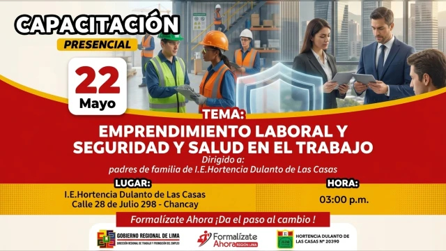  Capacitación presencial - "Emprendimiento Laboral y Seguridad y Salud en el Trabajo" DRTPE - Lima