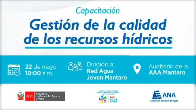  Capacitación presencial - "Gestión de la calidad de los recursos hídricos" 