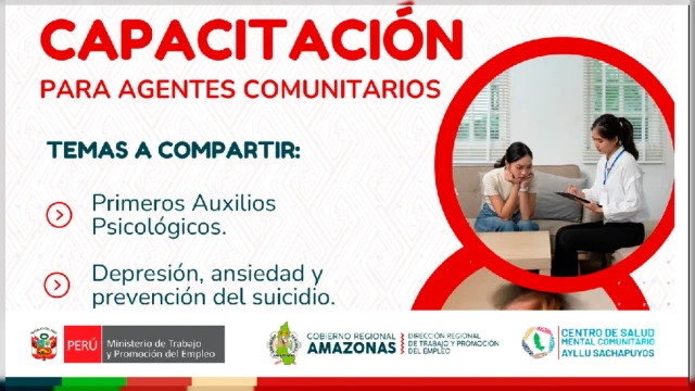  Capacitación presencial - "Primera capacitación para agentes comunitarios" DRTPE Amazonas