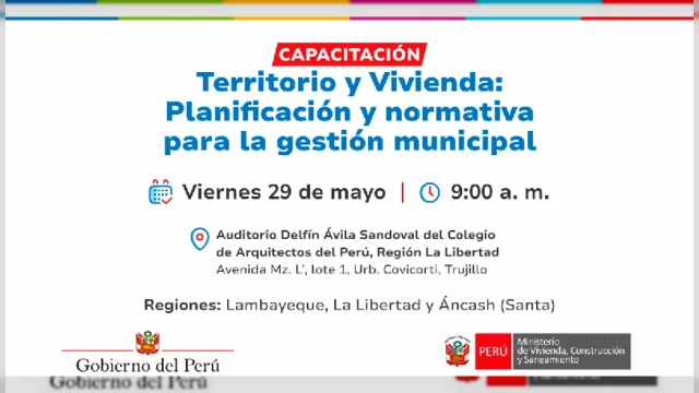  Capacitación presencial - "Territorio y Vivienda: planificación y normativa para la gestión municipal" 