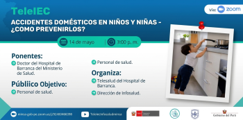  Capacitacion online - "Accidentes domésticos en niños y niñas ¿Cómo prevenirlos?" Ministerio de Salud 