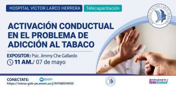 Capacitación online - "Activación Conductual en el problema de adicción al tabaco" MINSA
