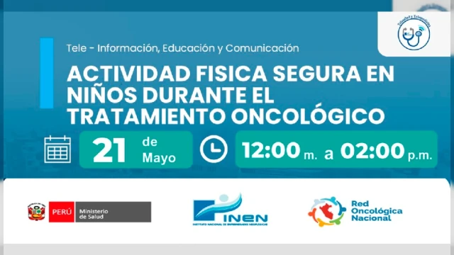  Capacitación virtual - "Actividad física segura en niños durante el Tratamiento Oncológico" INEN