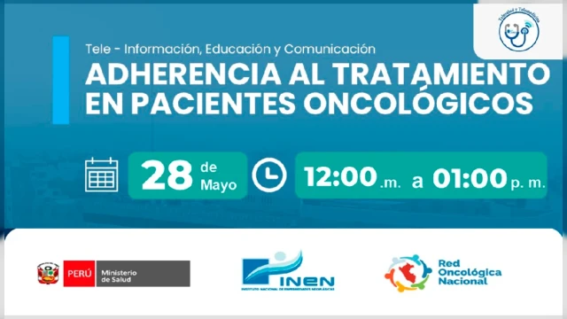 Capacitación online- "Adherencia al tratamiento en pacientes Oncológicos" INEN