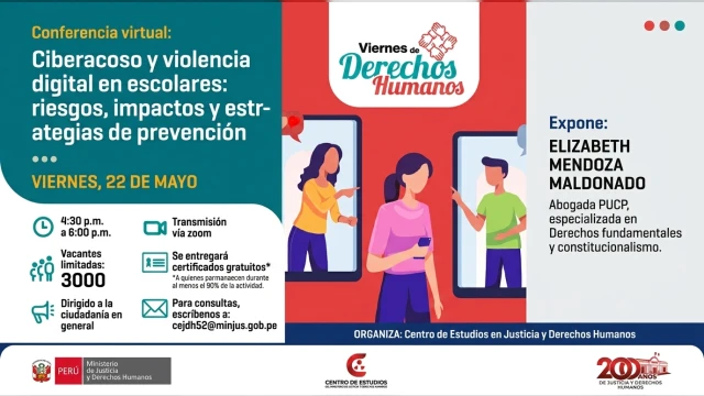  Capacitación VIRTUAL - "Ciberacoso y violencia digital en escolares: riesgos y prevención"