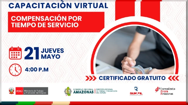  Capacitación virtual - "Compensación por tiempo de servicio" DRTPE Amazonas
